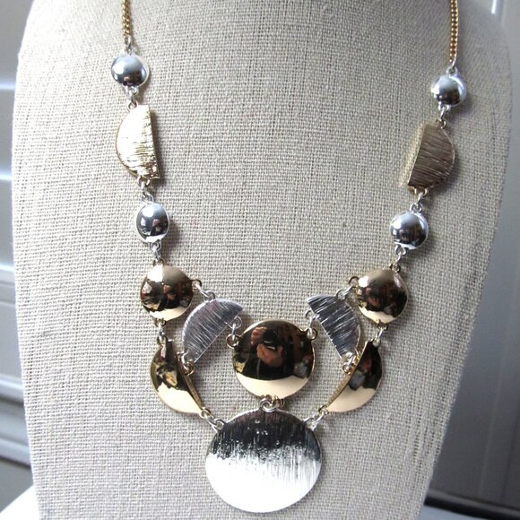 Avon Gold & Silver Tone Drop Link Necklace - Picture 4 of 6